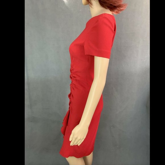 MOSCHINO RED  DRESS Ruched IT 42 (fits like a 6) - Picture 4 of 10